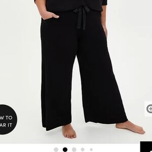🆕  SUPER SOFT WIDE LEG DRAWSTRING SLEEP PANT - BLACK